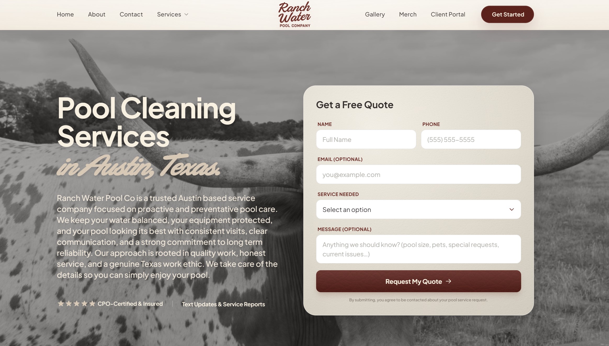 Ranch Water Pools Co site preview 2